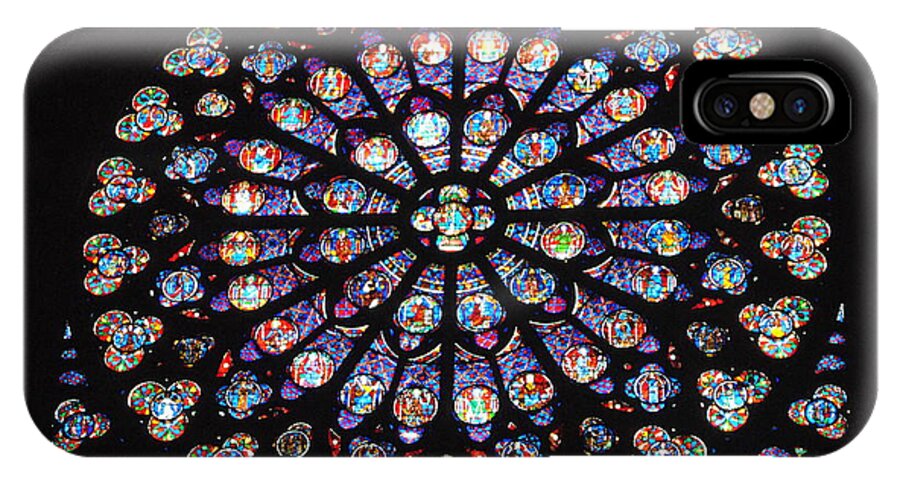 Rose Window iPhone X Case featuring the photograph Rose Window of Notre Dame Paris by Jacqueline M Lewis