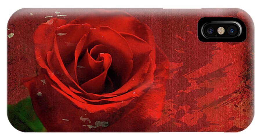 Rose iPhone X Case featuring the photograph Roses are still red by Bonnie Willis