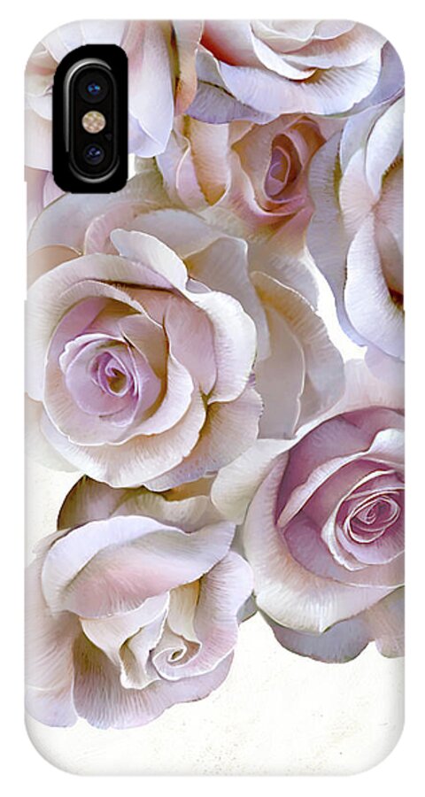 Pop-art iPhone X Case featuring the mixed media Roses Of Light by Udo Linke