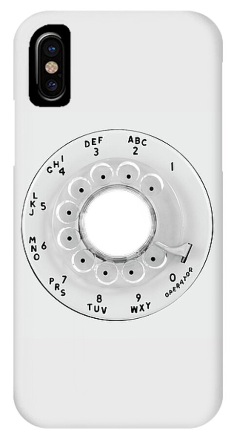 Mid Century iPhone X Case featuring the photograph Rotary telephone dial by Jim Hughes