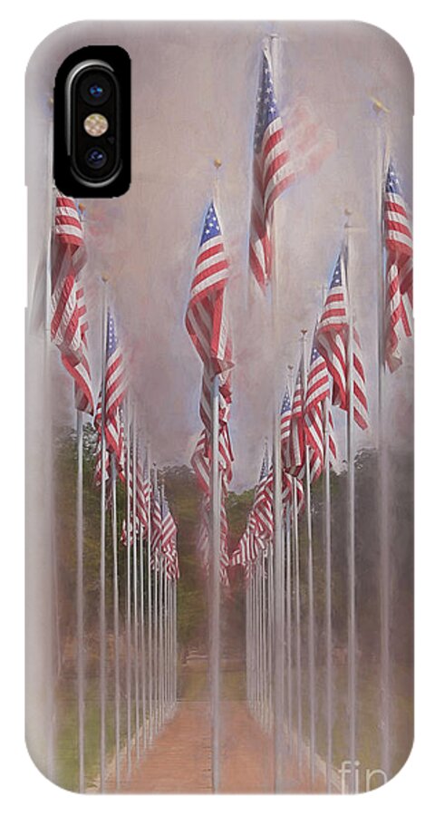 Flag iPhone X Case featuring the photograph Row of Flags by Clare VanderVeen