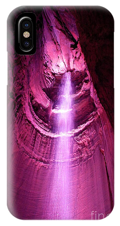 Ruby Falls Waterfall iPhone X Case featuring the photograph Ruby Falls Waterfall 5 by Mark Dodd
