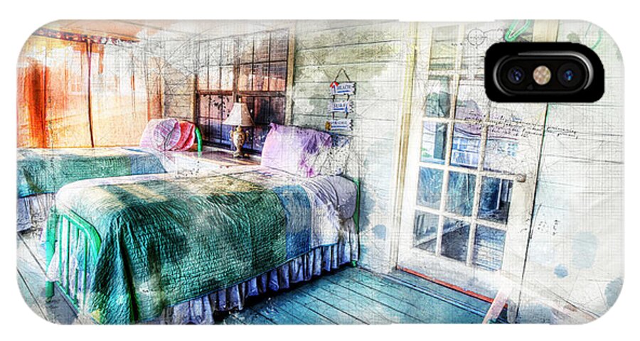 Bedroom iPhone X Case featuring the digital art Rustic Look Bedroom by Anthony Murphy