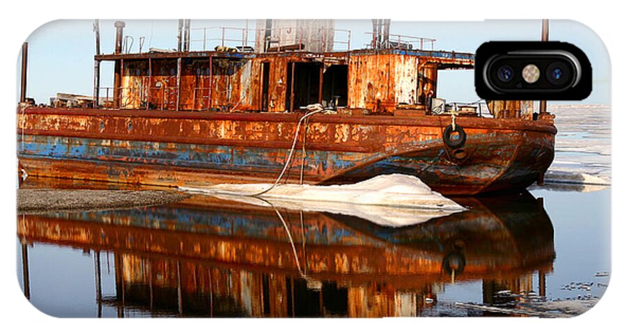 Boat iPhone X Case featuring the photograph Rusty Barge by Anthony Jones