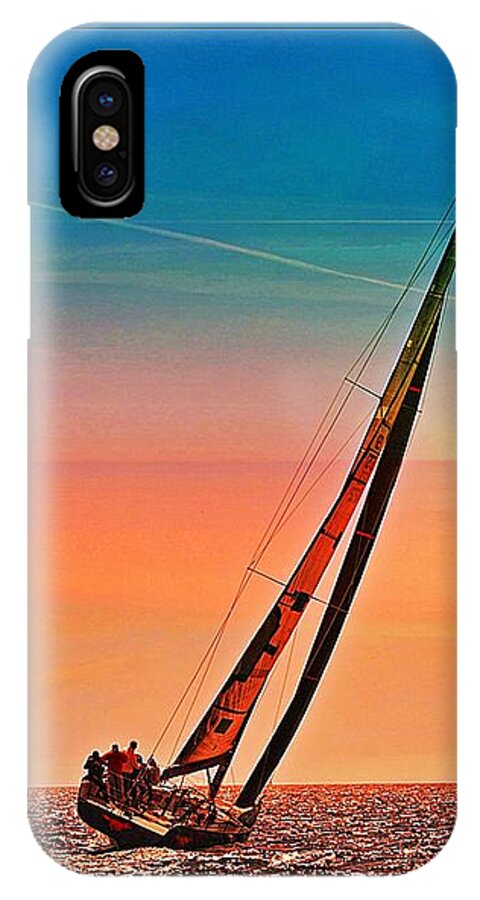 Nature iPhone X Case featuring the photograph Sailing Boat Nautical 3 by Jean Francois Gil