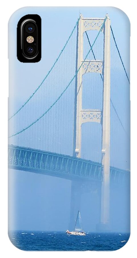 Michigan iPhone X Case featuring the photograph Sailing in the Fog by Keith Stokes