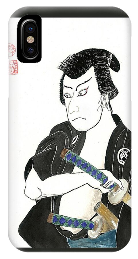 Warrior iPhone X Case featuring the painting Samurai by Terri Harris