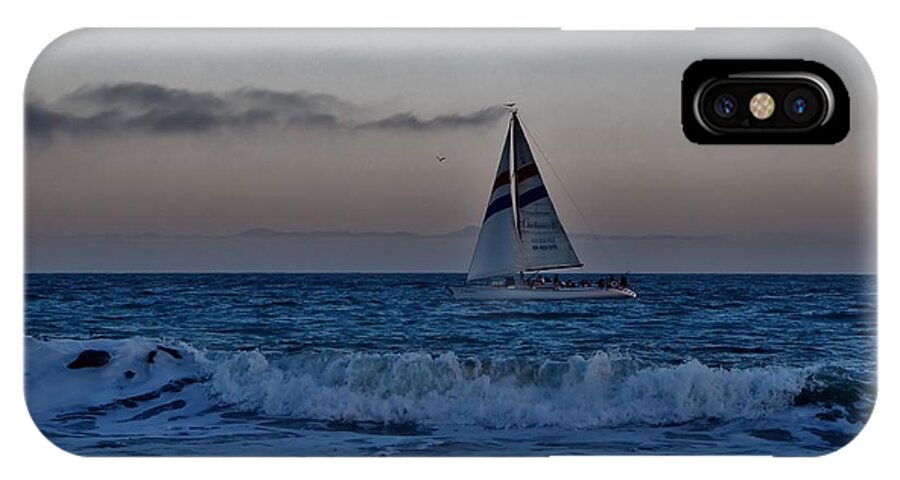 Sailing iPhone X Case featuring the photograph Santa Cruz Sail by Marilyn MacCrakin