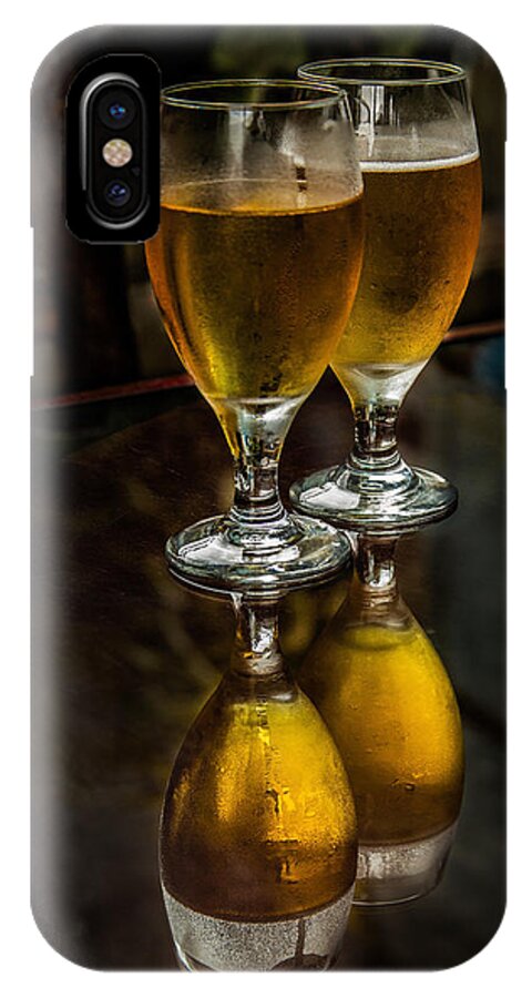 Glasses iPhone X Case featuring the photograph Santa Elena Beers by Rick Strobaugh