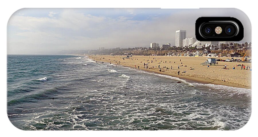 Santa Monica iPhone X Case featuring the photograph Santa Monica Beach by Robert Meyers-Lussier