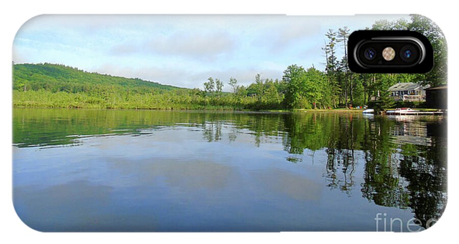 Dunbarton New Hampshire iPhone X Case featuring the photograph Scenic Gorham Pond #1 by Susan Lafleur