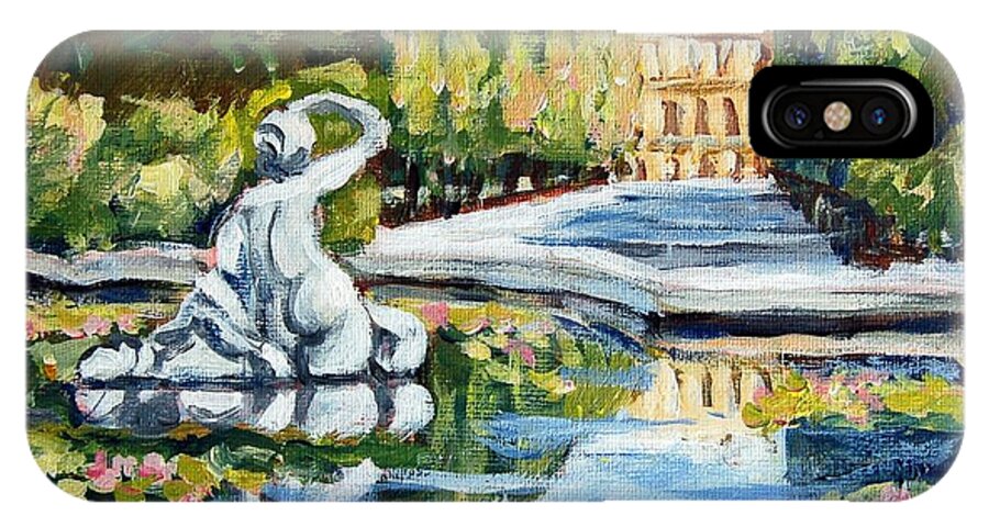 Palace iPhone X Case featuring the painting Schoenbrunn Palace by Ingrid Dohm