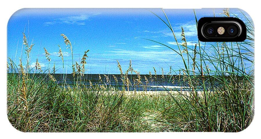 Ocean iPhone X Case featuring the photograph Sea Oat Dunes 11D by Gerry Gantt