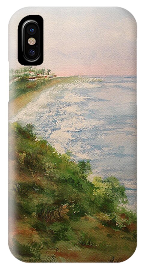 Landscape iPhone X Case featuring the painting Sea of Dreams by Debbie Lewis