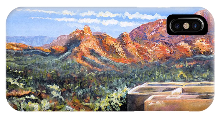 Sedona iPhone X Case featuring the painting Sedona by Chad Berglund