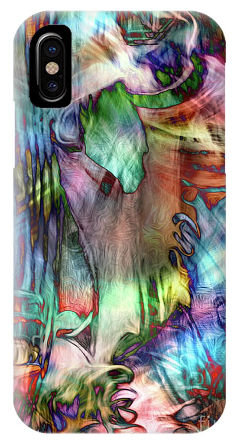 Music iPhone X Case featuring the mixed media See the Music I by Mike Massengale