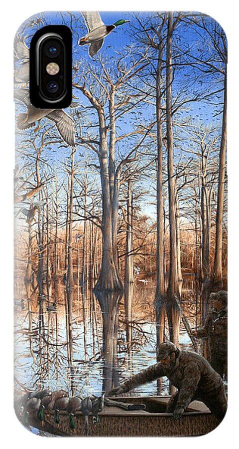Ducks iPhone X Case featuring the painting See You Tomorrow by Glenn Pollard