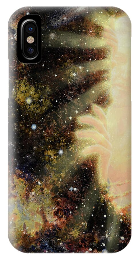 God iPhone X Case featuring the painting Seeing Beyond 2 by Graham Braddock