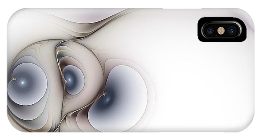 Abstract iPhone X Case featuring the digital art Sensual Manifestations by Casey Kotas