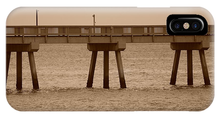 Sepia iPhone X Case featuring the photograph Sepia Pier by Rob Hans