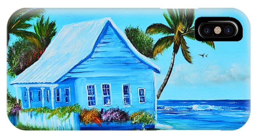 Shack In Jamaica iPhone X Case featuring the painting Shanty In Jamaica by Lloyd Dobson