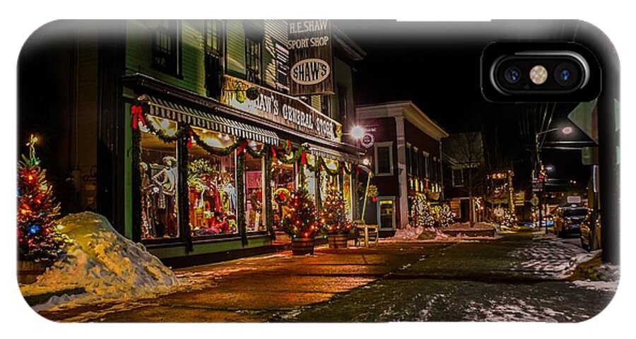 Stowe iPhone X Case featuring the photograph Shaws Sports Store. by New England Photography