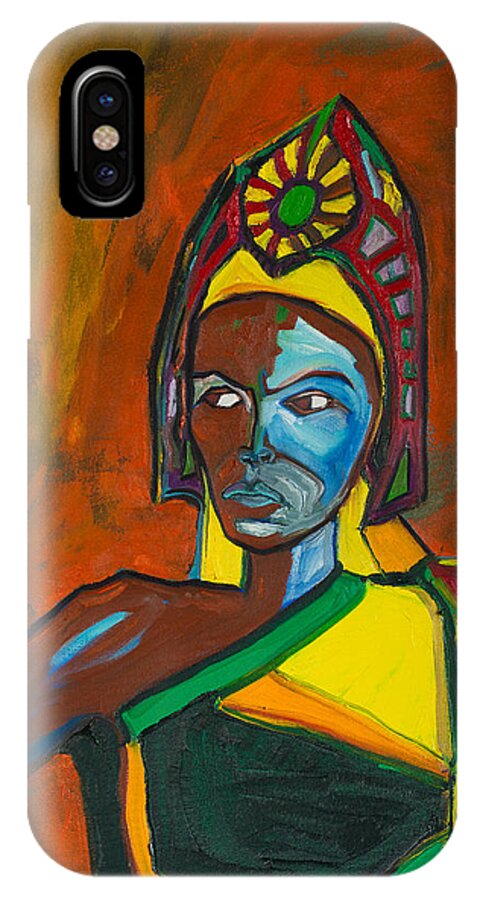 Queen Sheeba iPhone X Case featuring the painting Sheeba by Hans Magden