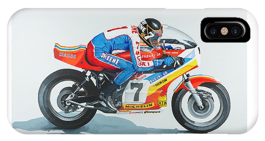 Barry iPhone X Case featuring the painting Sheene by John Savage