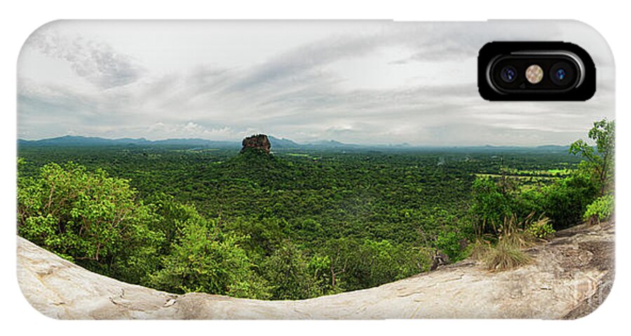 Panorama iPhone X Case featuring the photograph Sigiriya Panorama by Venura Herath