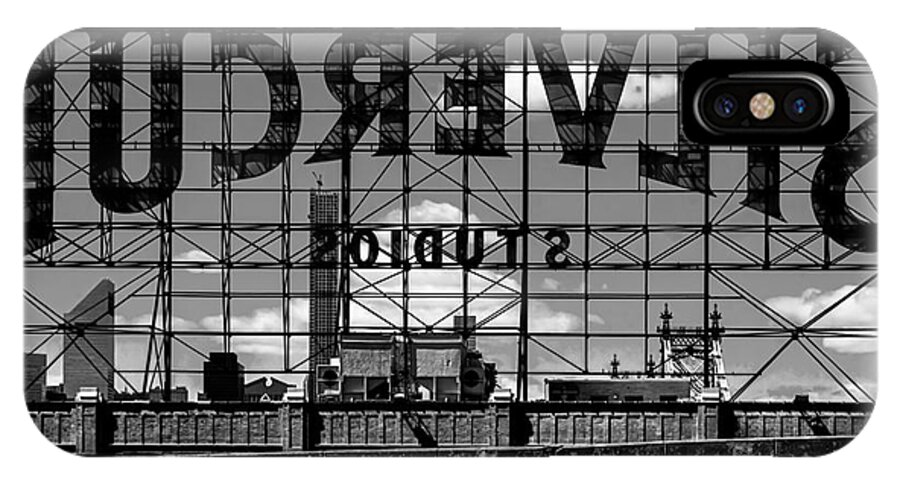 Silvercup Studios iPhone X Case featuring the photograph Silvercup Studios Sign Backside by James Aiken