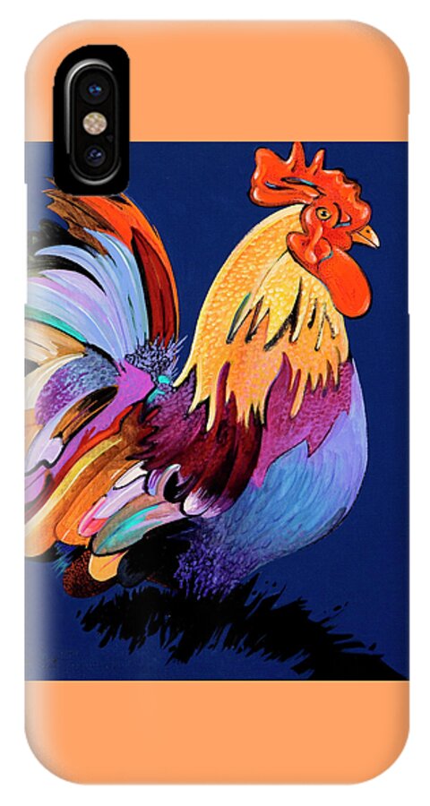 Fauvism iPhone X Case featuring the painting Sir Chanticleer by Bob Coonts