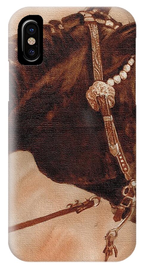 Texas iPhone X Case featuring the painting Sissy by Pam Talley