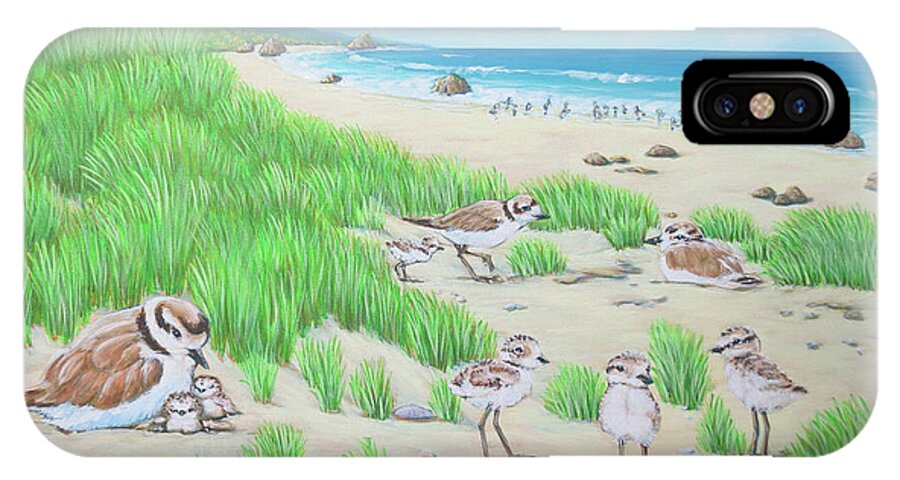  Snowy Plover iPhone X Case featuring the painting Snowy Plover by Elisabeth Sullivan