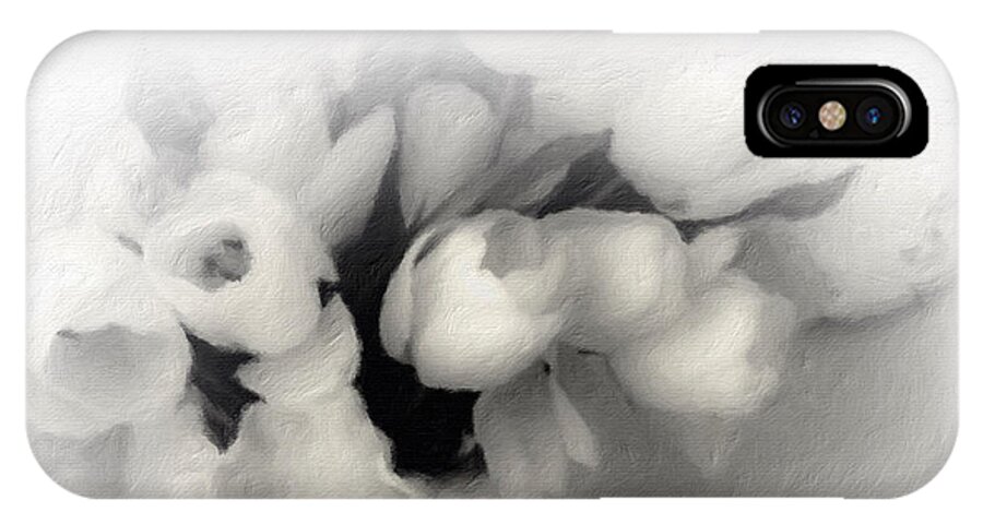 Flowers iPhone X Case featuring the photograph Soft White Tulips by Diane Lindon Coy