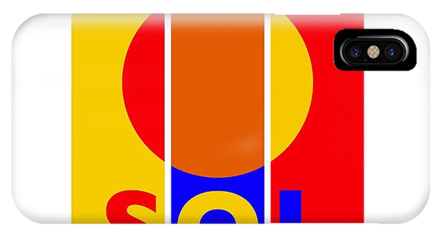 Primary Colors iPhone X Case featuring the painting Solar by Charles Stuart