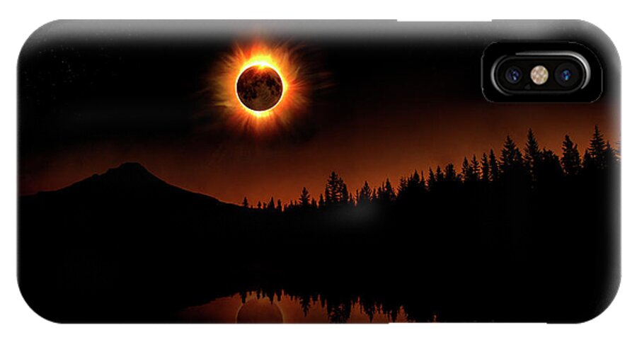 Eclipse iPhone X Case featuring the photograph Solar Eclipse 2017 by Lori Grimmett