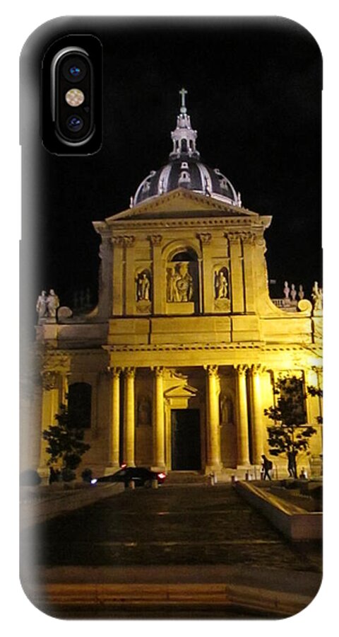 Sorbornne iPhone X Case featuring the photograph Sorbonne Night by Christopher J Kirby