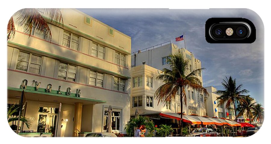 Florida iPhone X Case featuring the photograph South Beach Park Central Hotel by Sean Allen