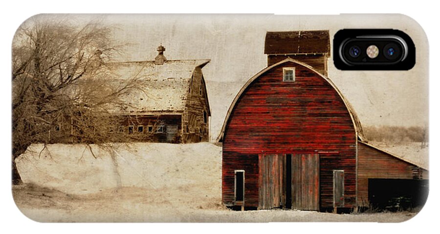 Barn iPhone X Case featuring the photograph South Dakota Corn Crib by Julie Hamilton