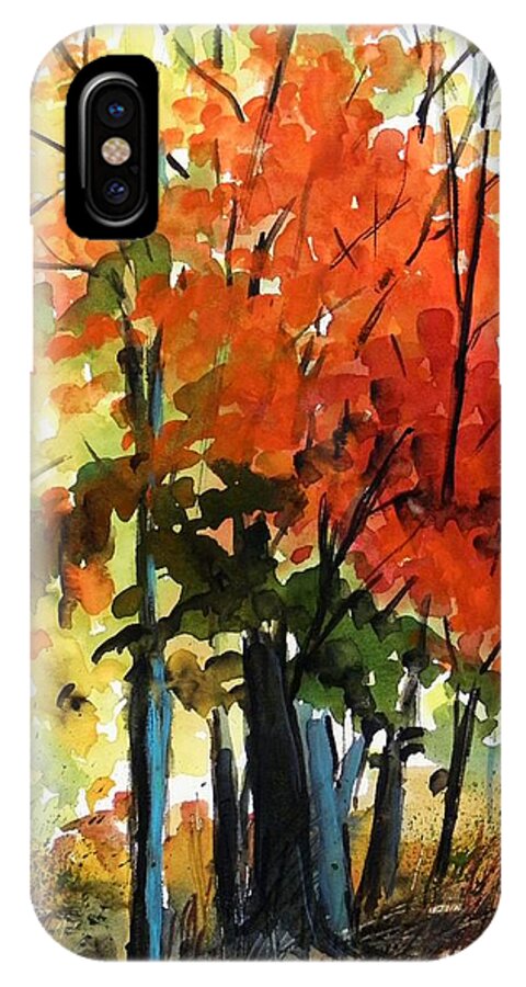 Trees iPhone X Case featuring the painting Spectacular by John Williams
