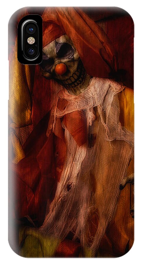 Clown iPhone X Case featuring the photograph Spoils, the clown by Daniel George