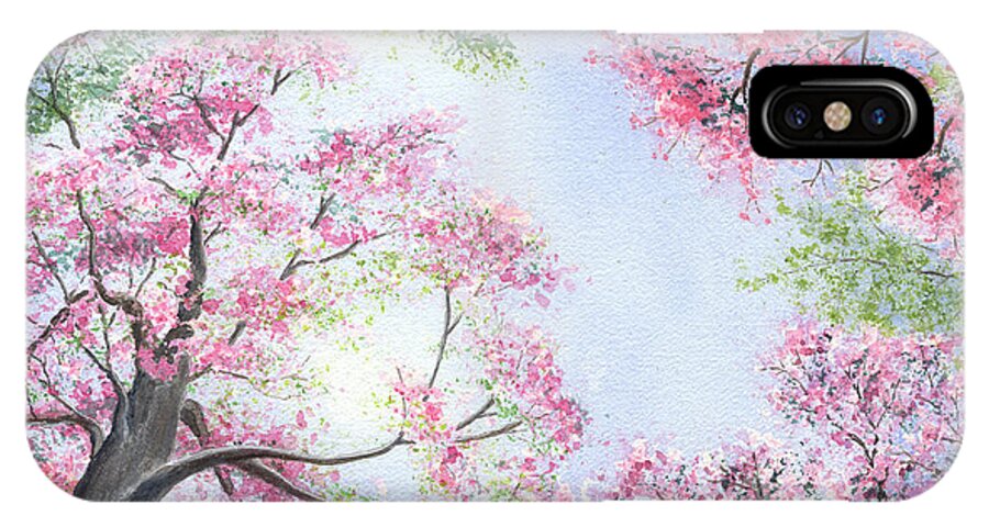 Tree Blossoms iPhone X Case featuring the painting Spring Blossoms by Lynn Quinn
