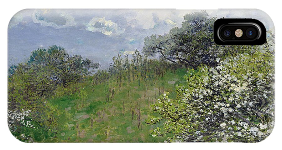 Spring iPhone X Case featuring the painting Spring by Claude Monet