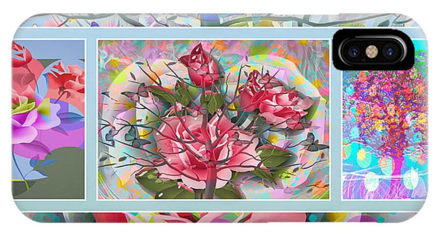 Spring iPhone X Case featuring the digital art Spring Medley by Eleni Synodinou