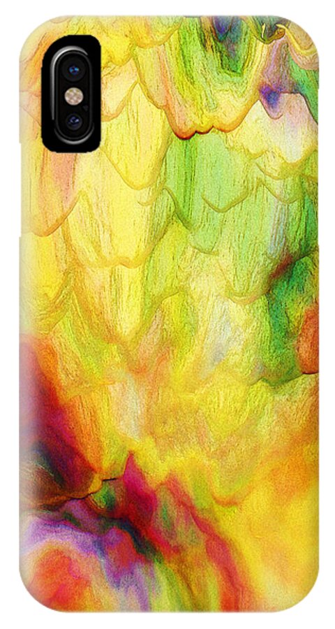 Digital Abstract iPhone X Case featuring the digital art Spring Two 030216 by Matthew Lindley