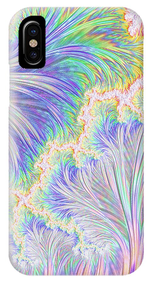 Abstract iPhone X Case featuring the digital art Springtime Colors by Michele A Loftus