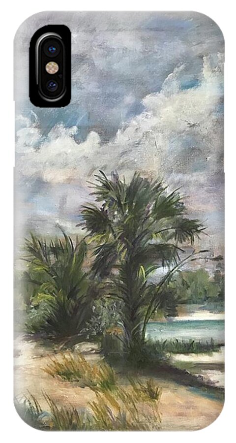 Palm Trees iPhone X Case featuring the painting St. George Island by Gloria Smith