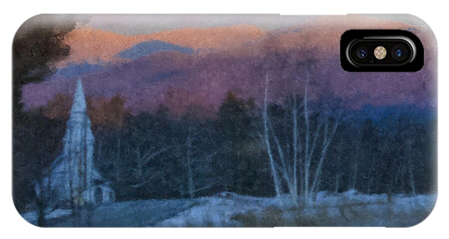 St. Matthews iPhone X Case featuring the painting St. Matthews on Sugar Hill Road by Bill McEntee