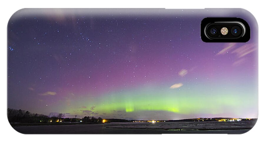 Aurora iPhone X Case featuring the photograph St. Patrick's Day Aurora 2015 by Patrick M Fennell