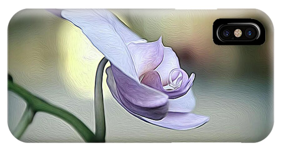 Flower iPhone X Case featuring the photograph Standing Alone in Silence by Diana Mary Sharpton